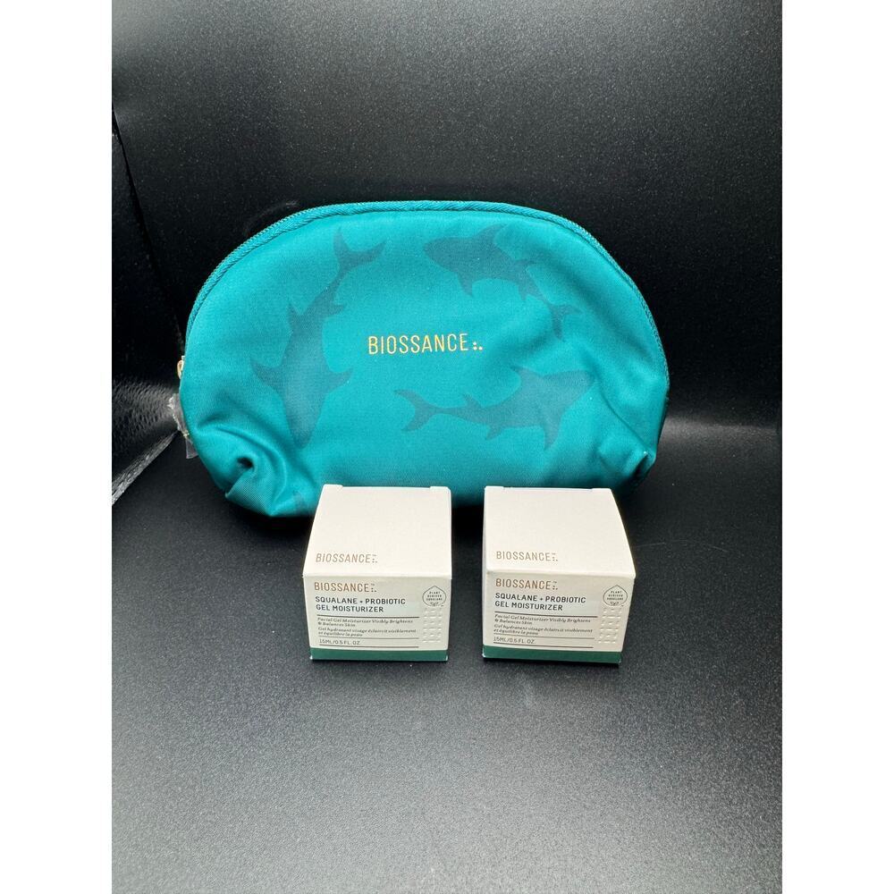 Biossance Bag & 2 Squalane Probiotic Gel Moisturizers(15mL each)